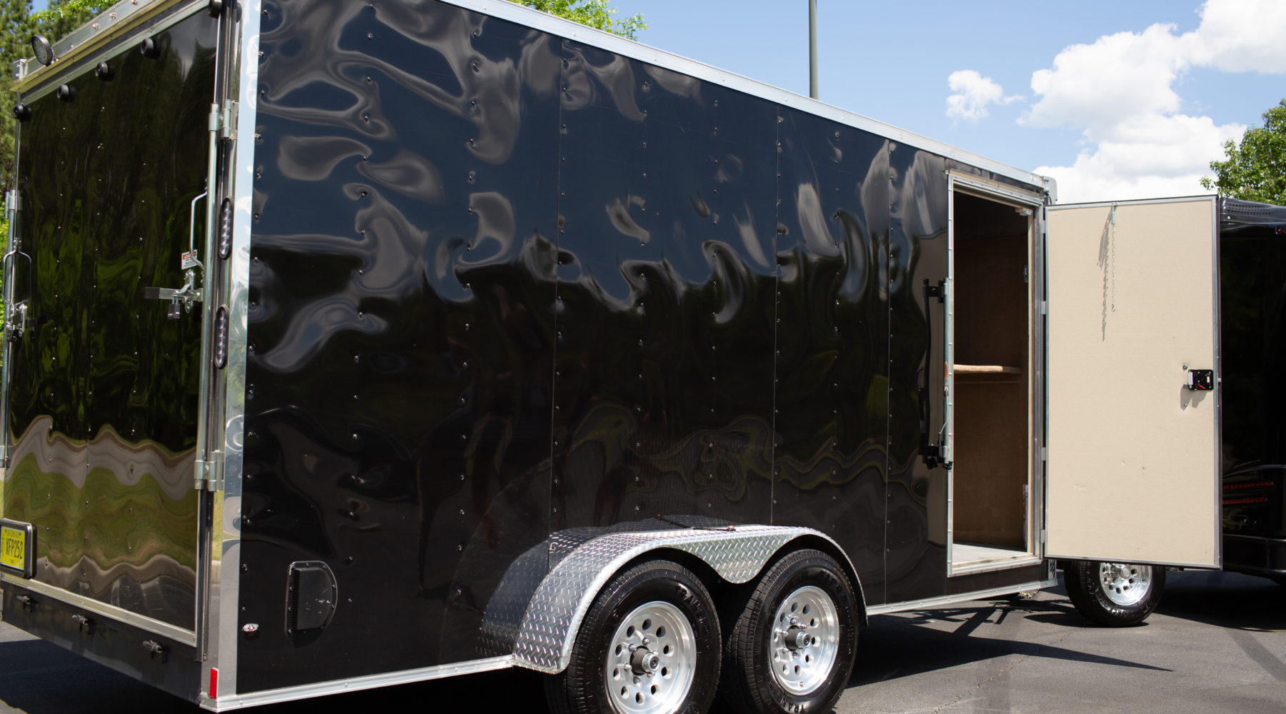 Brand New Black Trailer with Side Entry Door