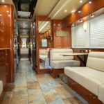 Entertainer Coach Bus Interior Front Lounge Slide Out