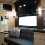 Entertainer Coach Bus Interior Front Lounge TV