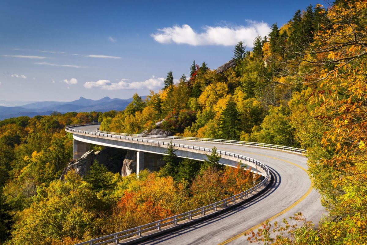 Mountain Road in Georgia in the Fall