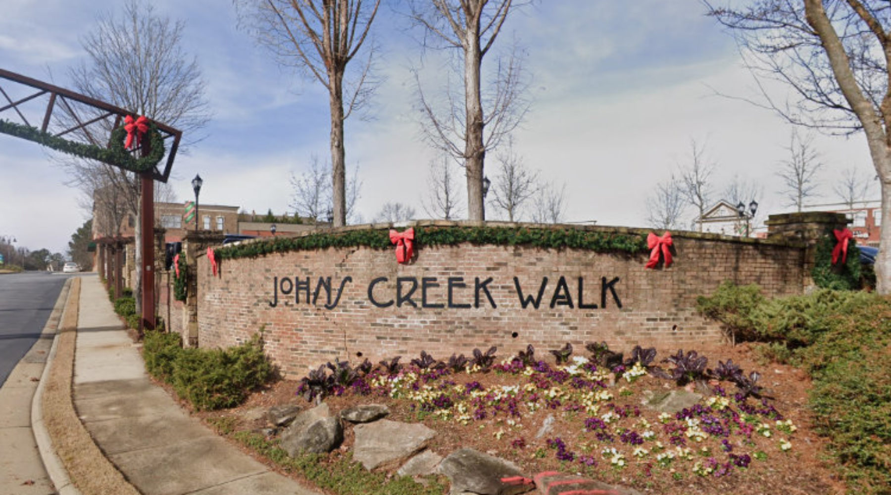 Johns Creek walk brick sign metro atlanta