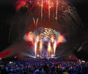 Fantastic Fourth Celebration at stone mountain park fireworks and laser show